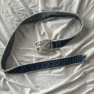 NWOT Blue Denim Belt with Silver Accents